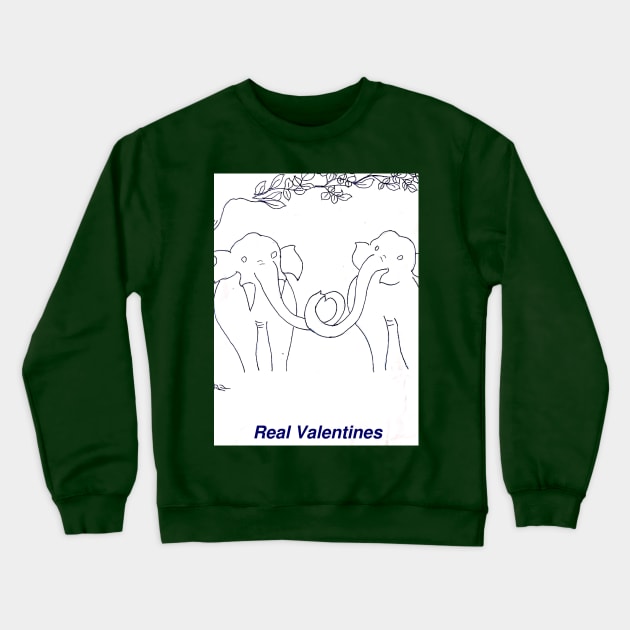 Real Valentines Crewneck Sweatshirt by Gnanadev